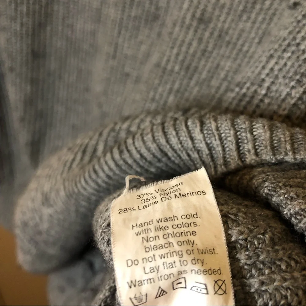 J Crew Merino Wool Blend Sweater Grey‎ Large
